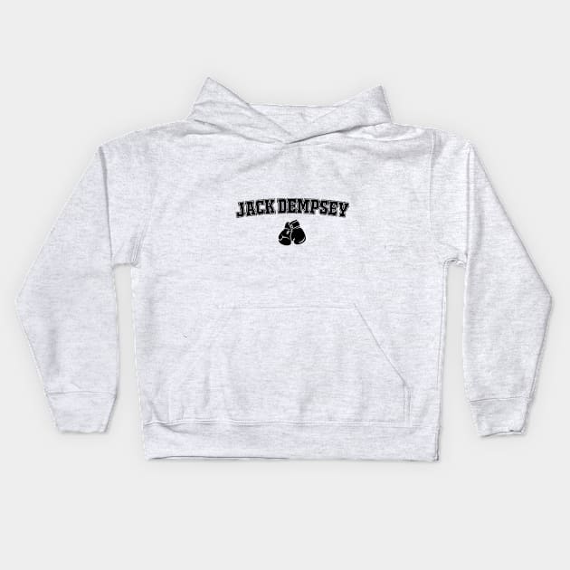 Jack Dempsey Boxing Tshirt Kids Hoodie by The Great Outdoors